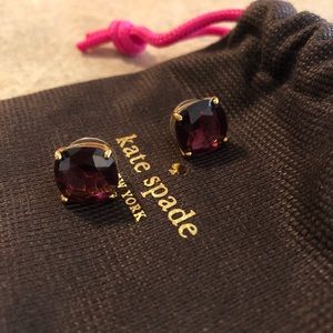 KATE SPADE PURPLE STONE STUD EARRINGS
